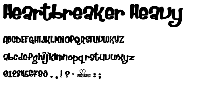 Heartbreaker Heavy font